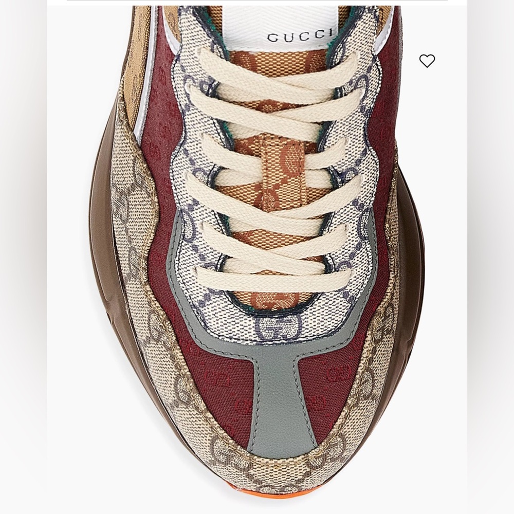 Guchi Rhyton Mixed Media Sneakers Woman's; Size 39 COA - Picture 4 of 7